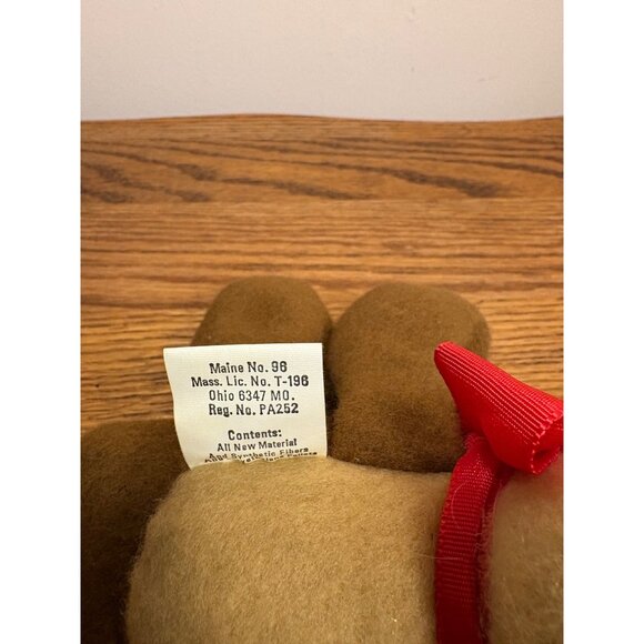 Hallmark Plush Beanbag Rodney Reindeer Stuffed Toy Red Bow Christmas Decor - Picture 9 of 11